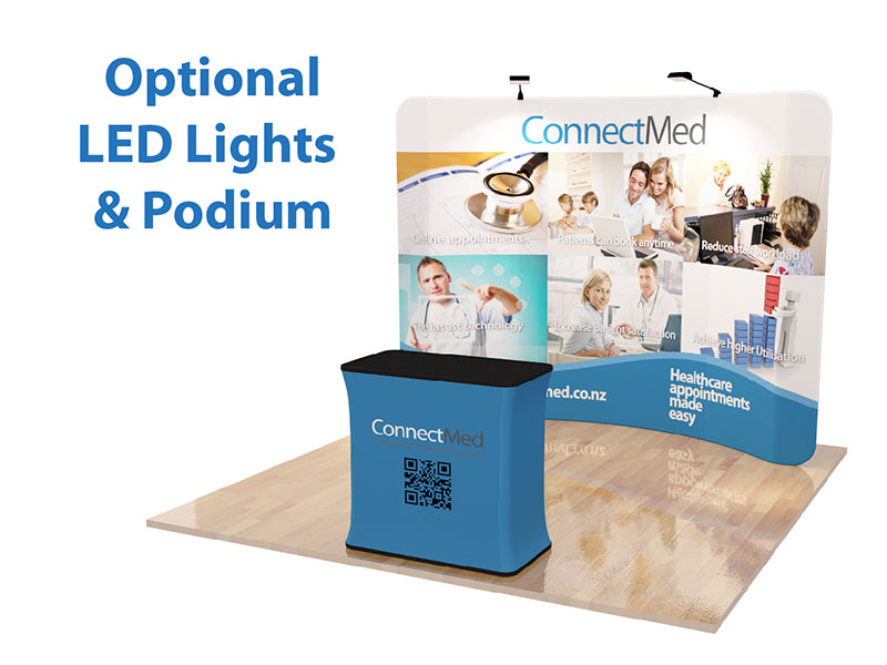 10ft Curve Tension Fabric Display